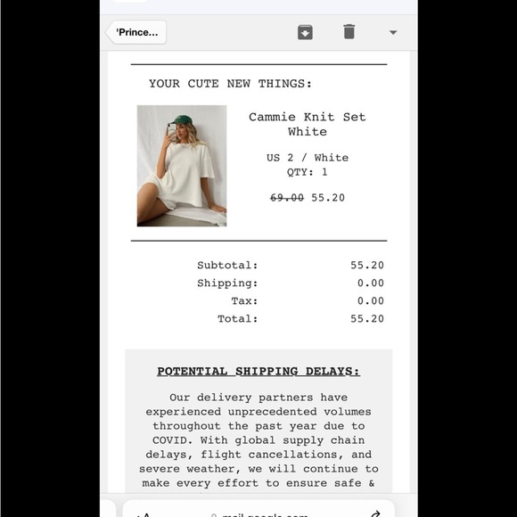 PRINCESS POLLY CAMMIE KNIT SET WHITE size 2 XS - Picture 4 of 7